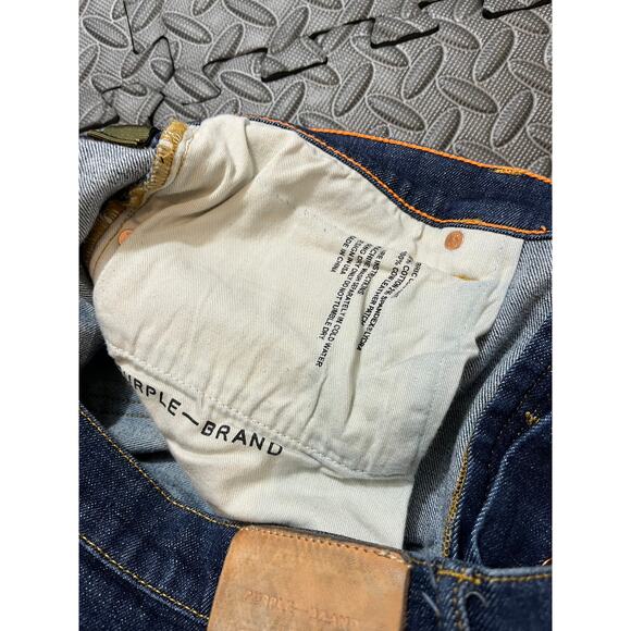 Purple Brand P001 Skinny Exposed Hem Dark Wash‎ Jeans Mens Size 36 Streetwear - Picture 6 of 13